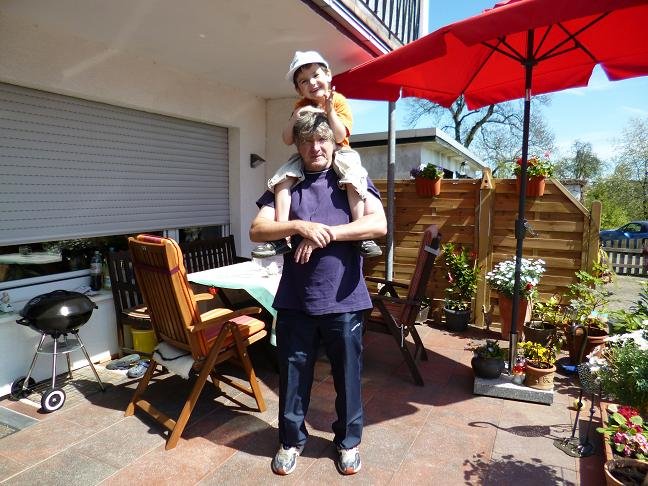 Stephan Kloppert with his nephew Mika