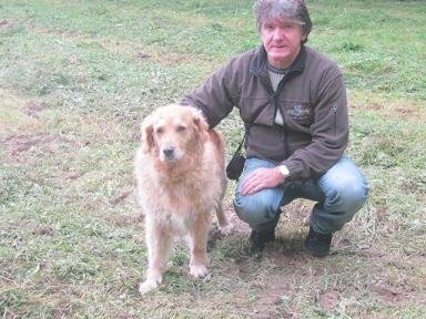 Stephan with his mum's dog Kerry